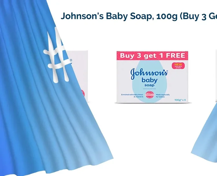 Review of Johnson's baby soap: ingredients (vitamin E), benefits (gentle cleansing, keeps skin soft), price.