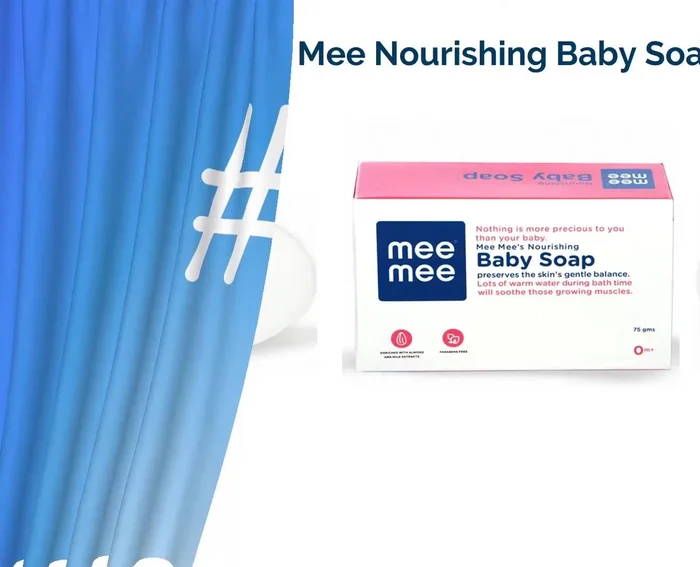 Review of Mimi nourishing baby soap: ingredients (almond oil, milk), benefits (nourishing, soft skin), price.