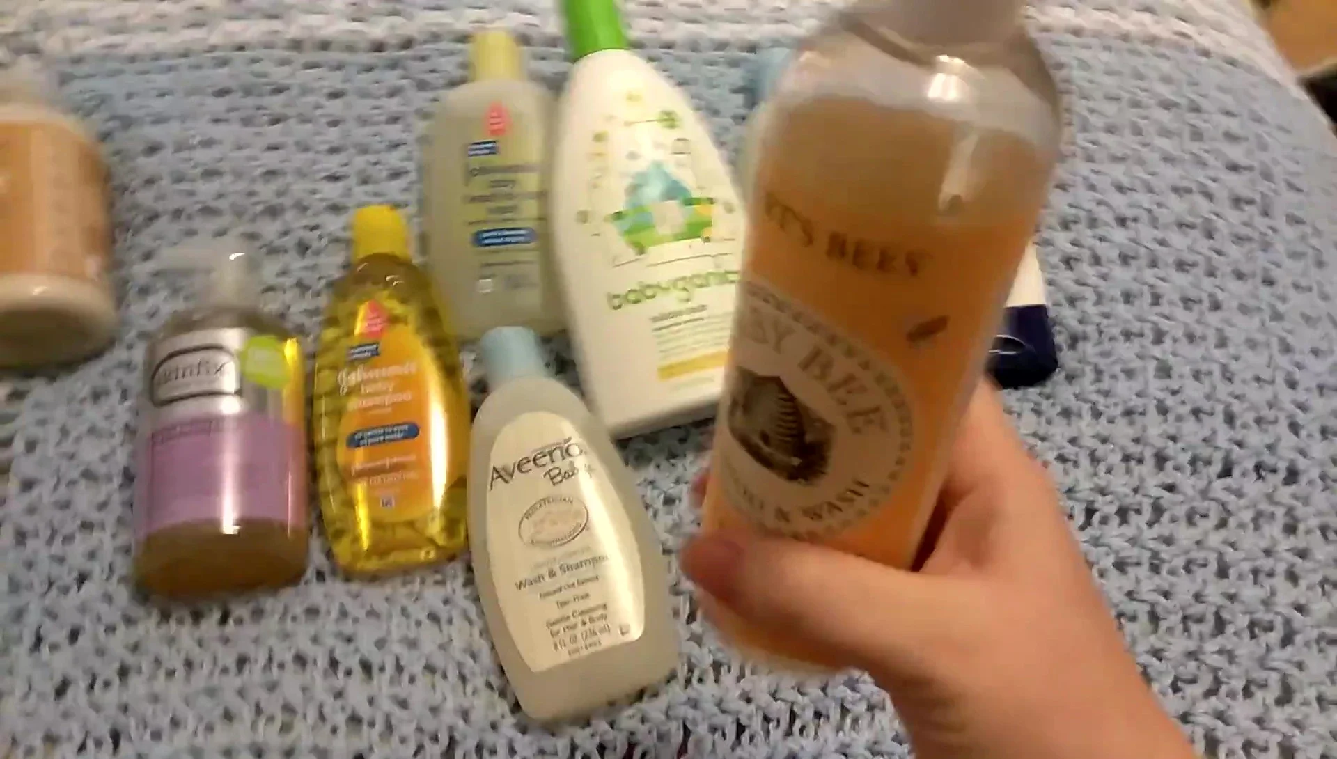 Burt's Bees baby products displayed