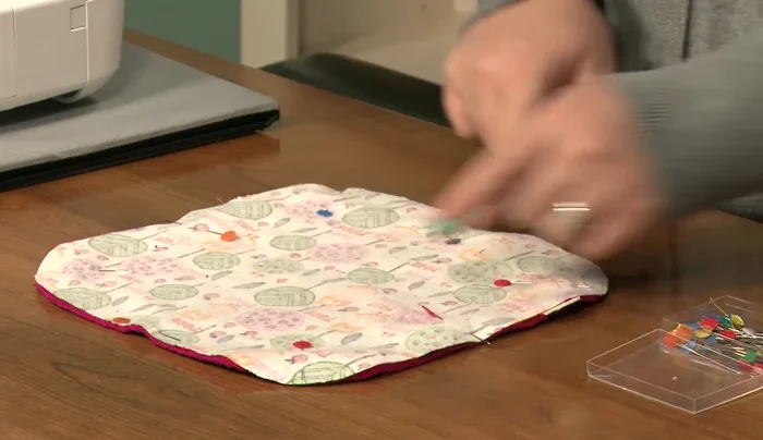 Stitch around the perimeter, using a 1/4 inch or 1/2 inch seam allowance, leaving the marked opening unsewn.