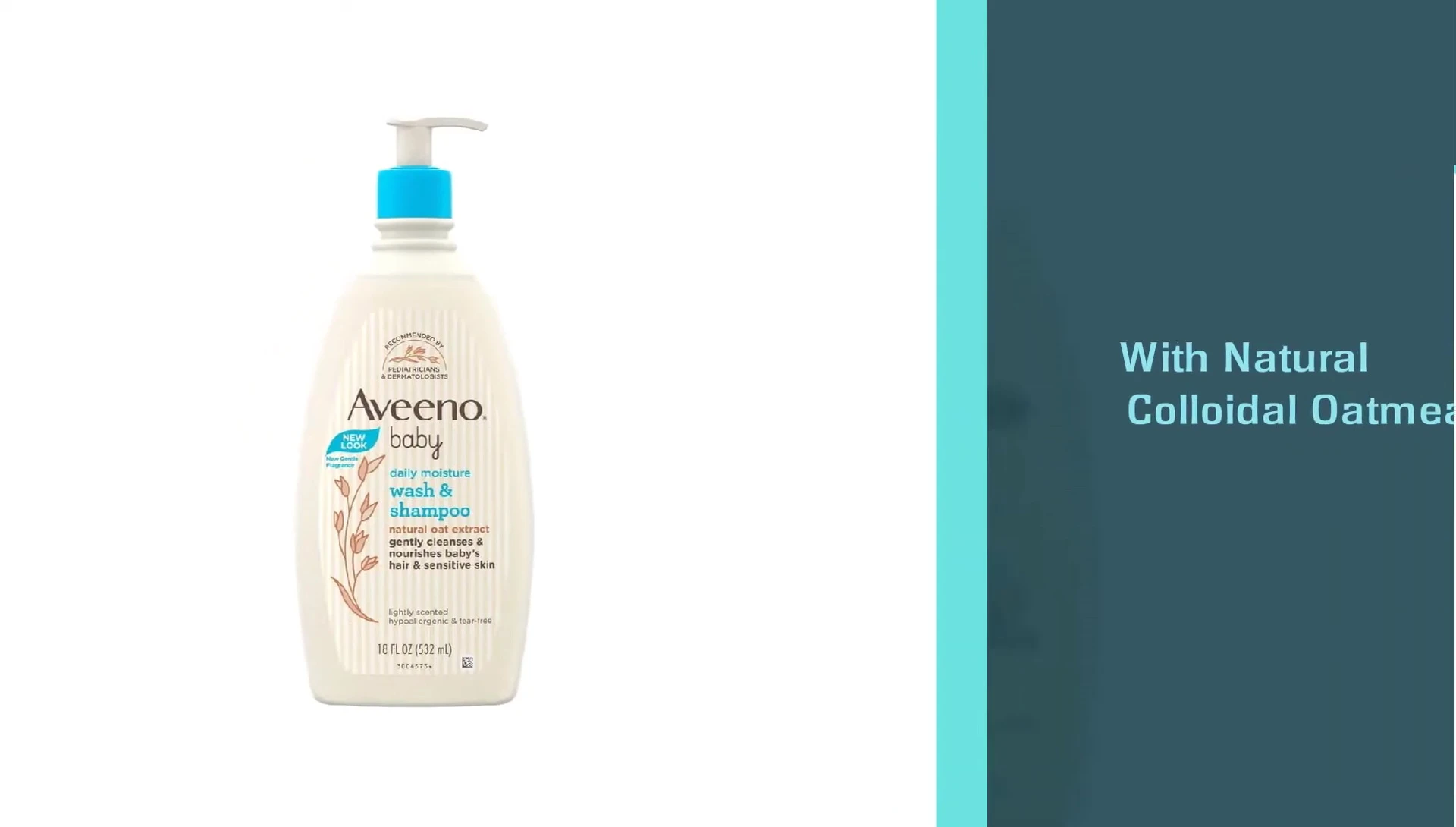 Highlighting the colloidal oatmeal ingredient