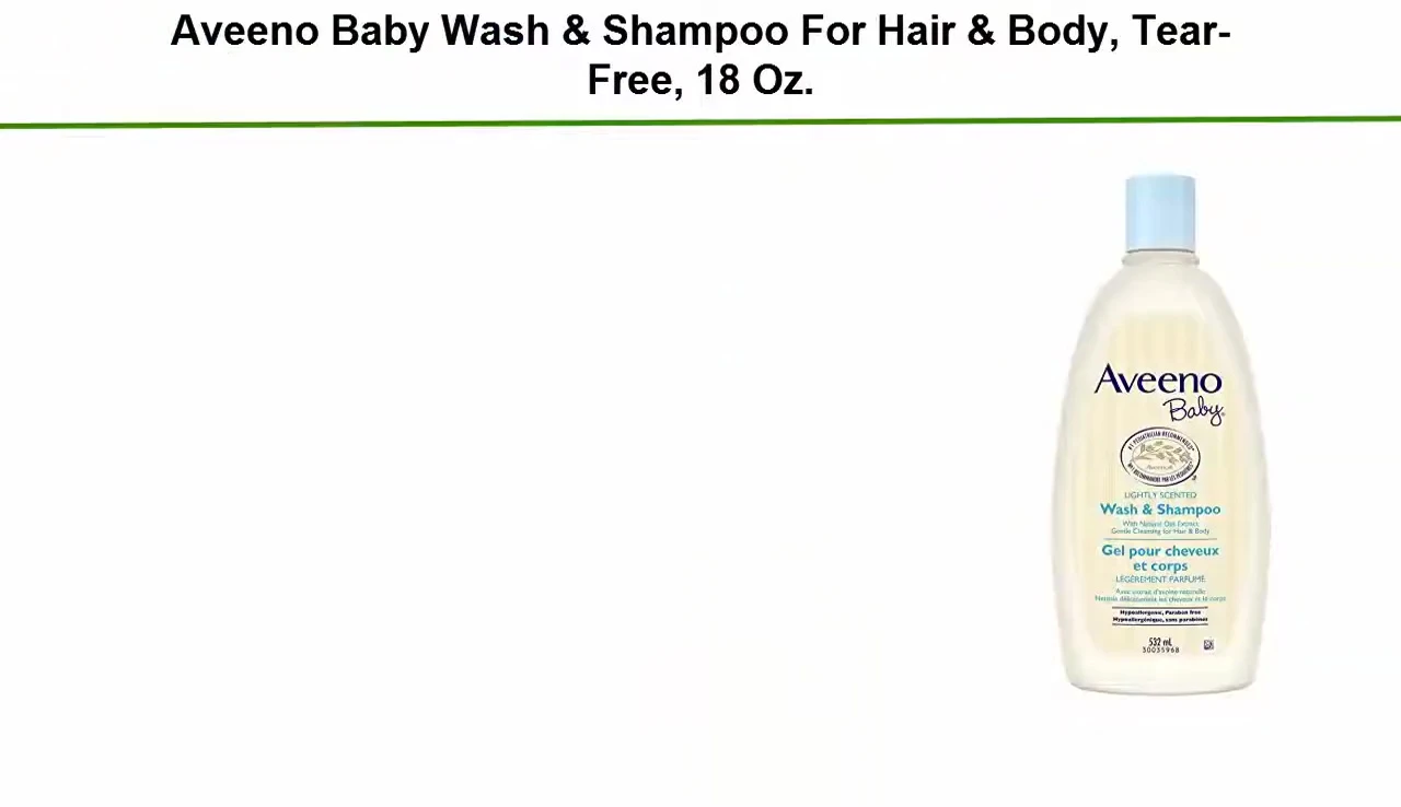 Aveeno Baby Wash and Shampoo bottle
