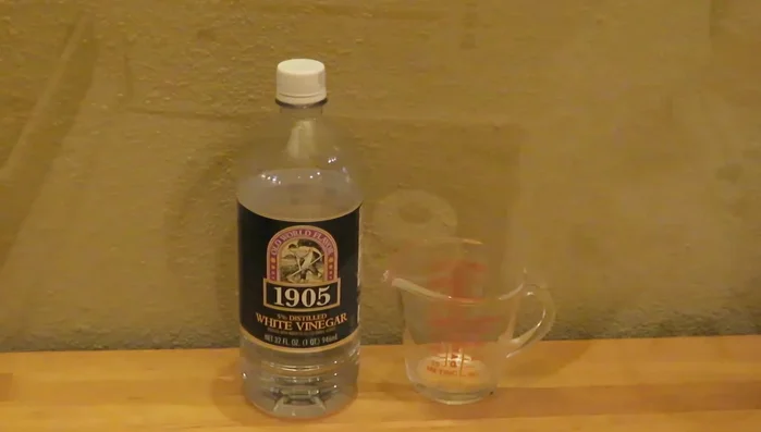 Add one cup of white vinegar.