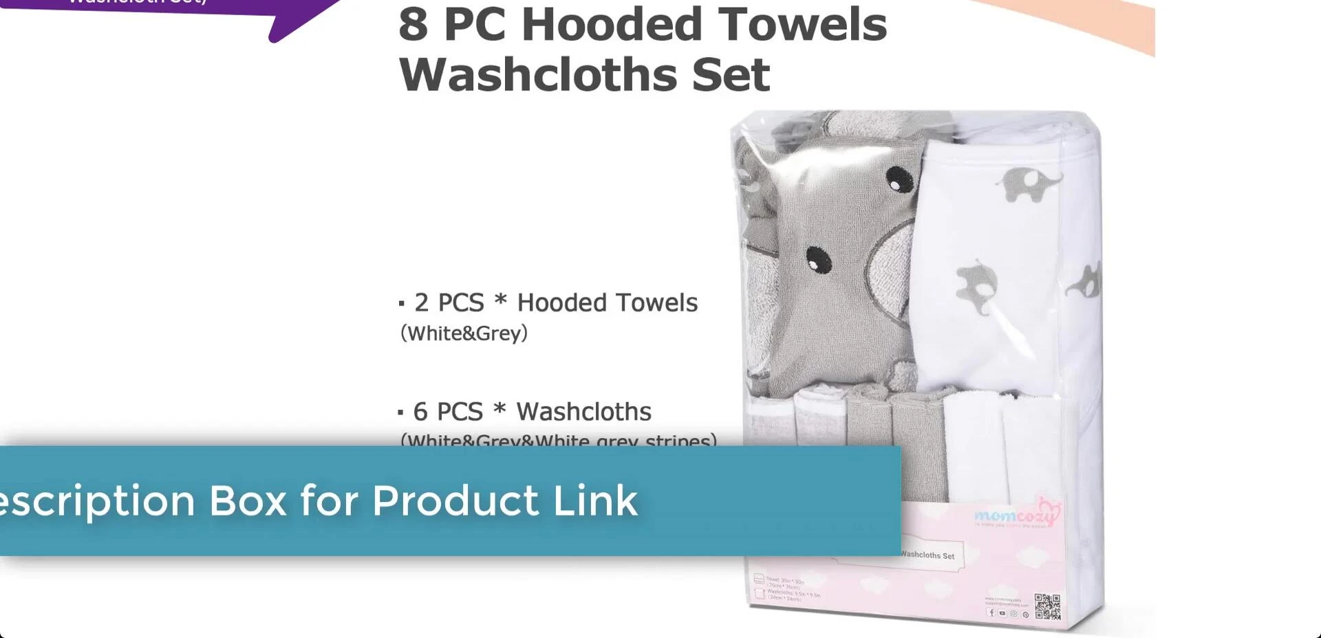 The eight-piece towel set displayed