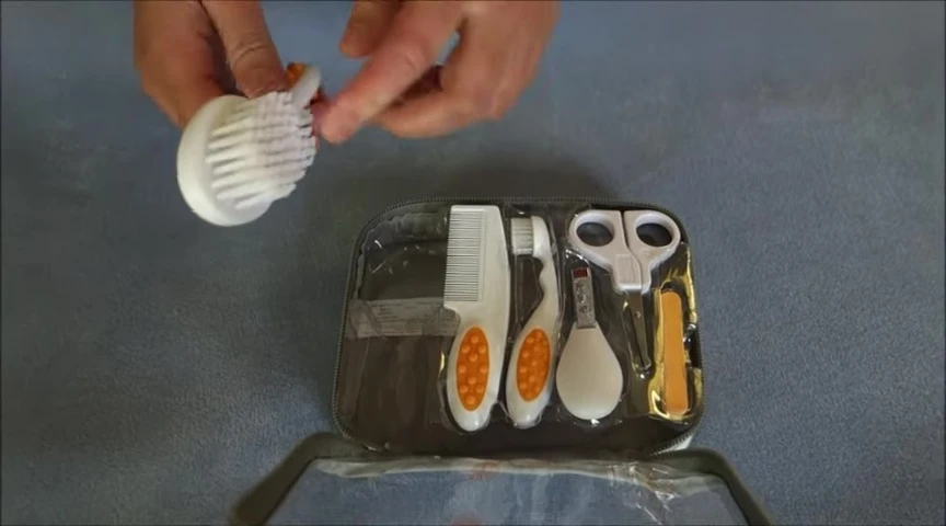 Close up of brush bristles