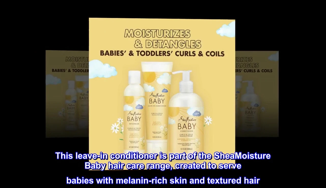 Image highlighting the product's suitability for babies with textured hair.