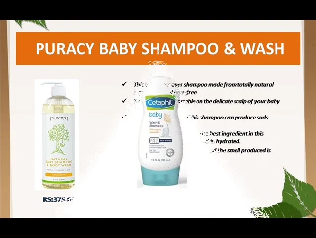 Product shot of Baby Shampoo and Wash.