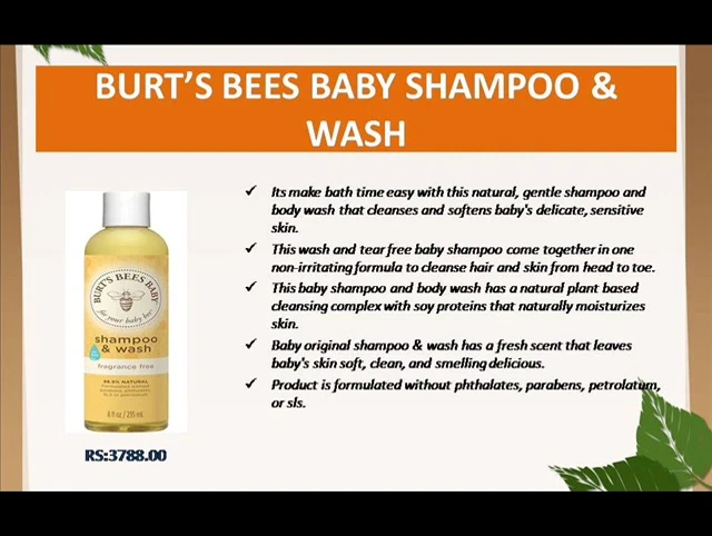 Screenshot listing the ingredients and benefits of Burst B.