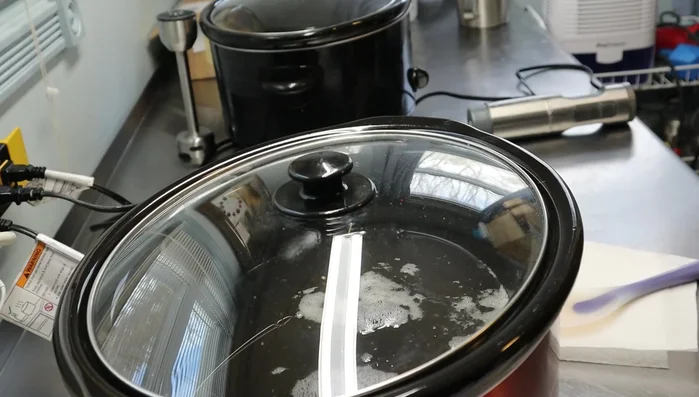 Prepare lye solution: Mix lye (with organic sugar) and sodium lactate.