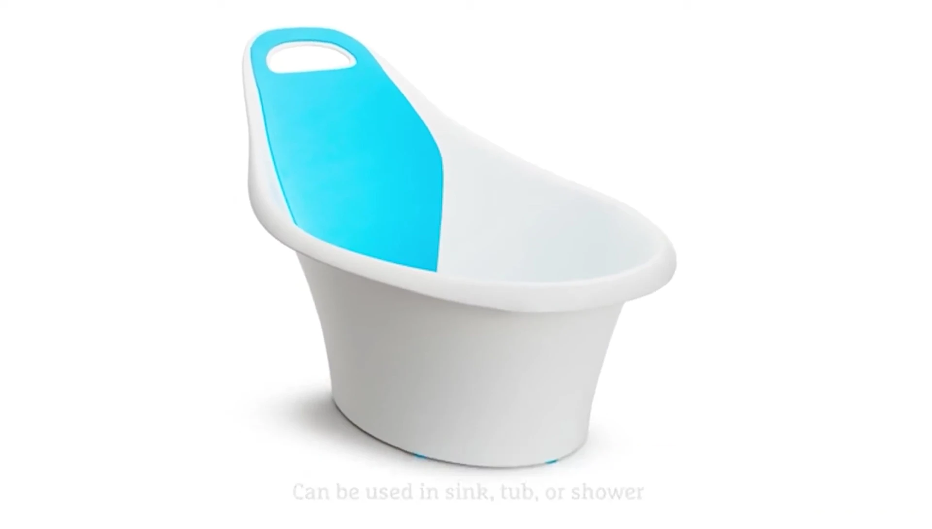 Image highlighting the foam-padded backrest and central bump for baby support.