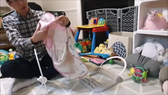 Attach the lower cover to the frame by pushing down and snapping it in.