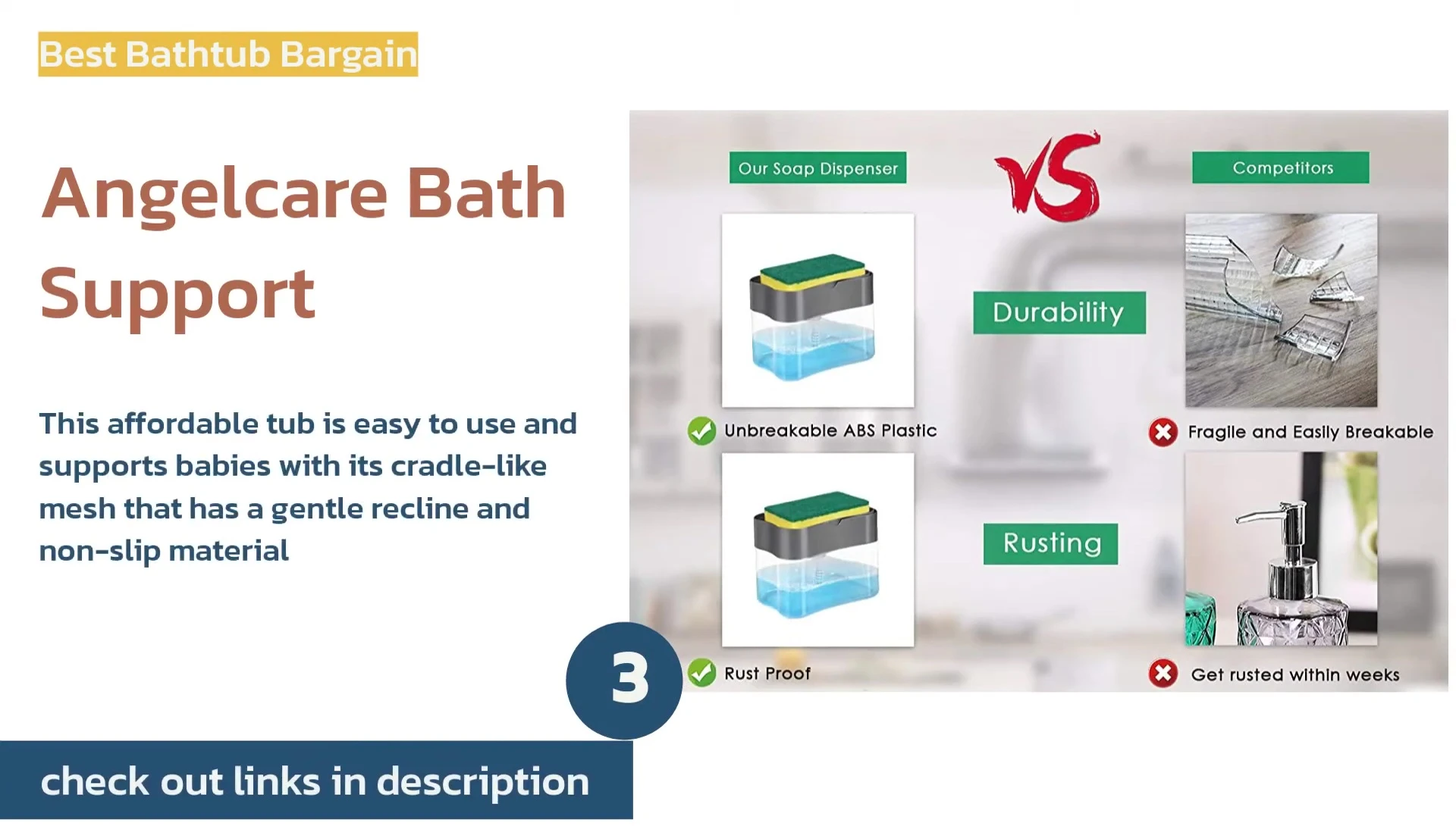 The Angel Care Bath Support shown with a newborn.