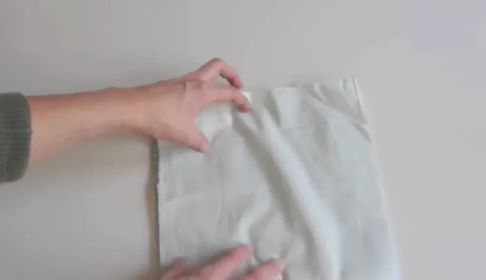 Stitch along the outside edge using a ¼ inch seam allowance, leaving a small opening for turning.