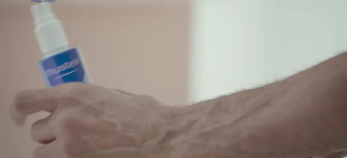 Brush hair and apply skin freshener (optional): Turn this into a bonding experience; gently spray scented freshener onto the brush or your hands.