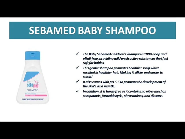 Bottle of a mild shampoo