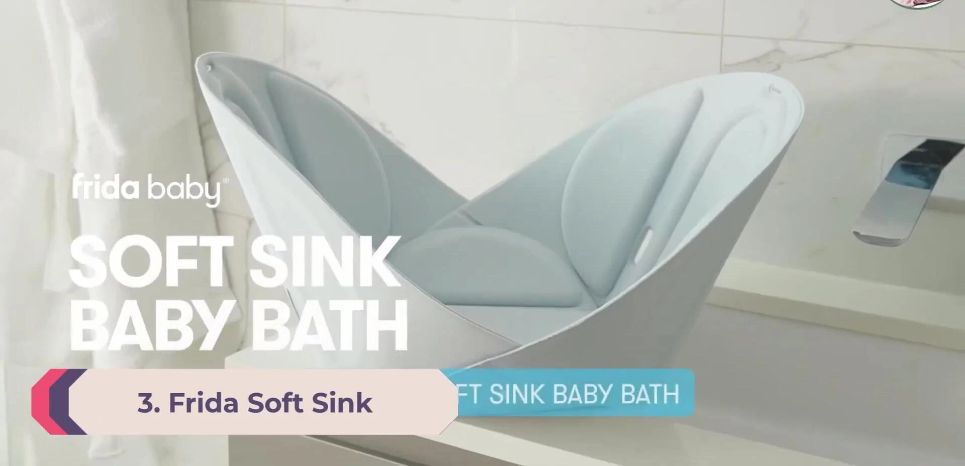 The Free To Soft Sink Baby Bath in a kitchen sink.