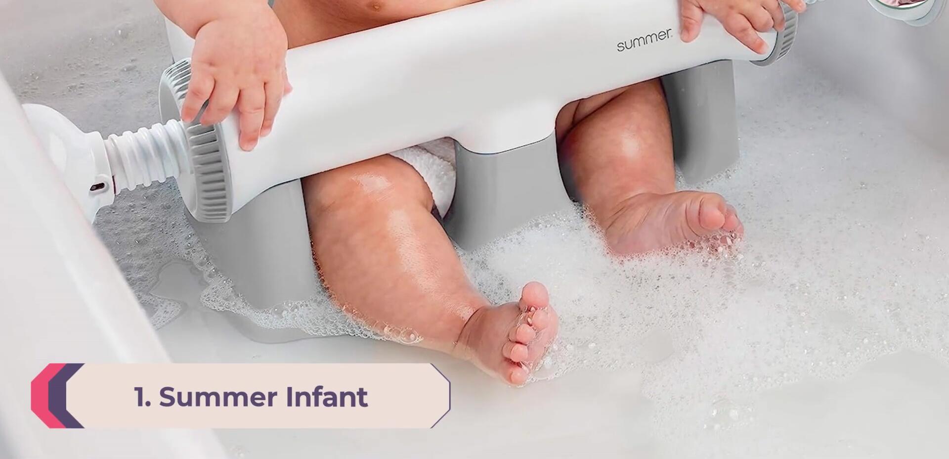 The Summer Infant My Bath Seat in a bathtub.