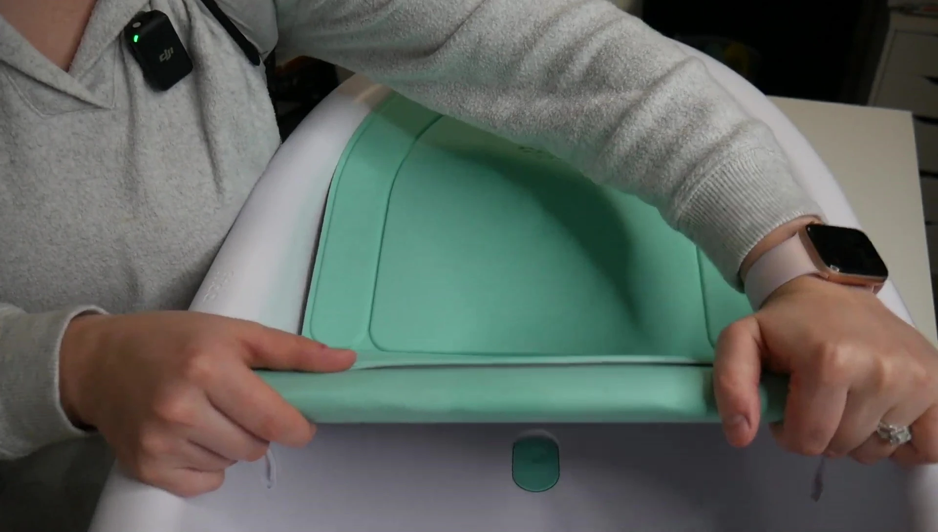 The bathtub in the second configuration for 3-6 month olds.