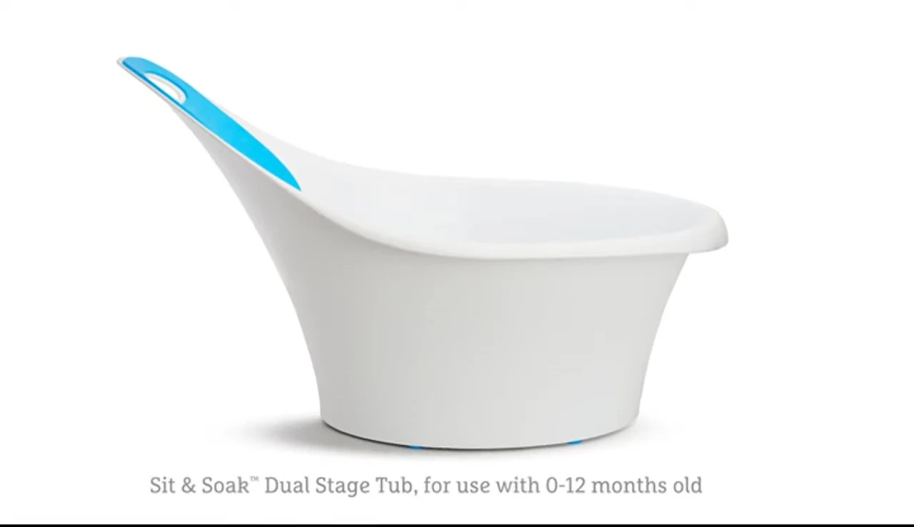 Overall shot of the Munchkin Sit and Soak bathtub