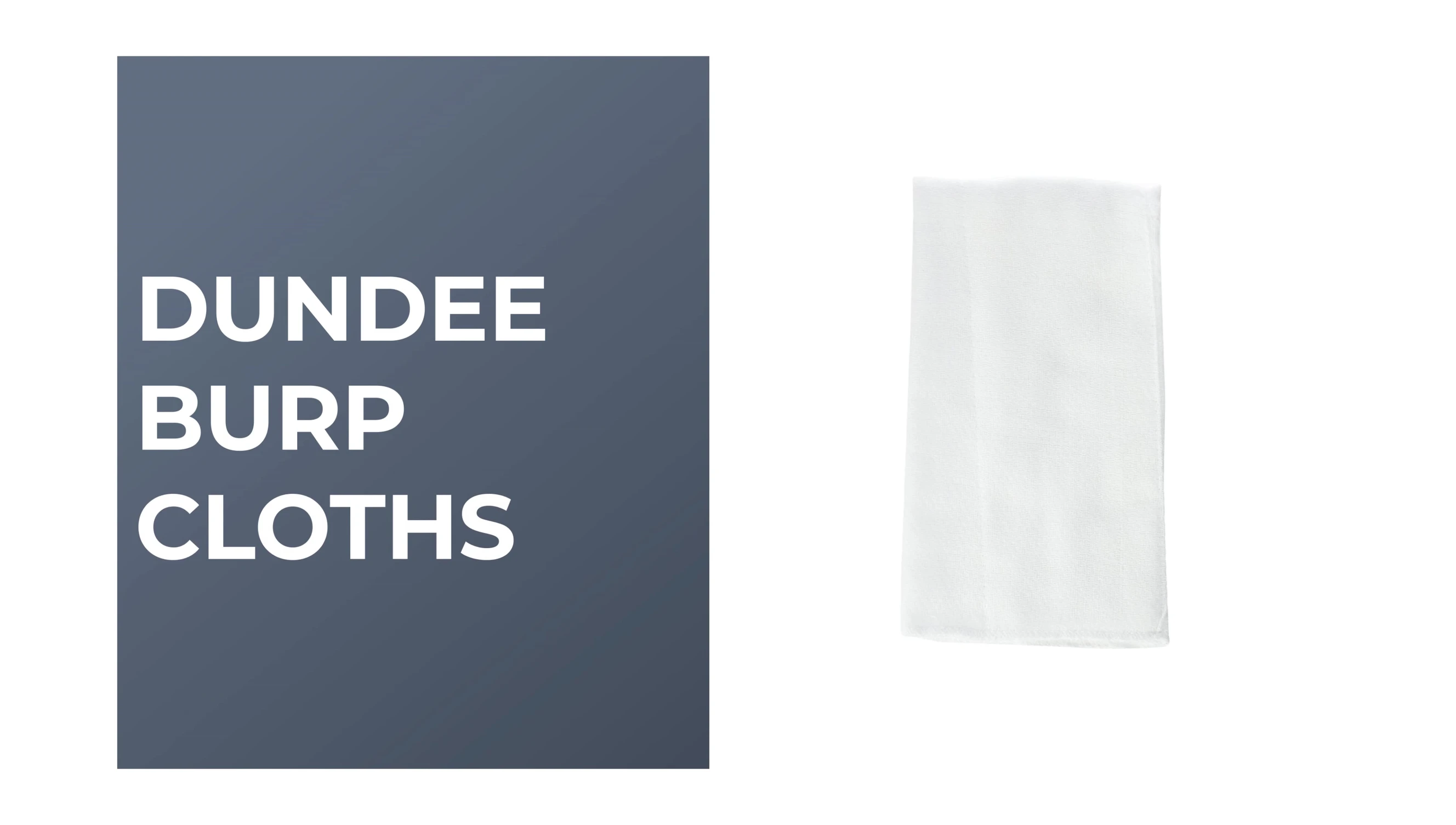 Dundee Burp Cloths six-pack packaging