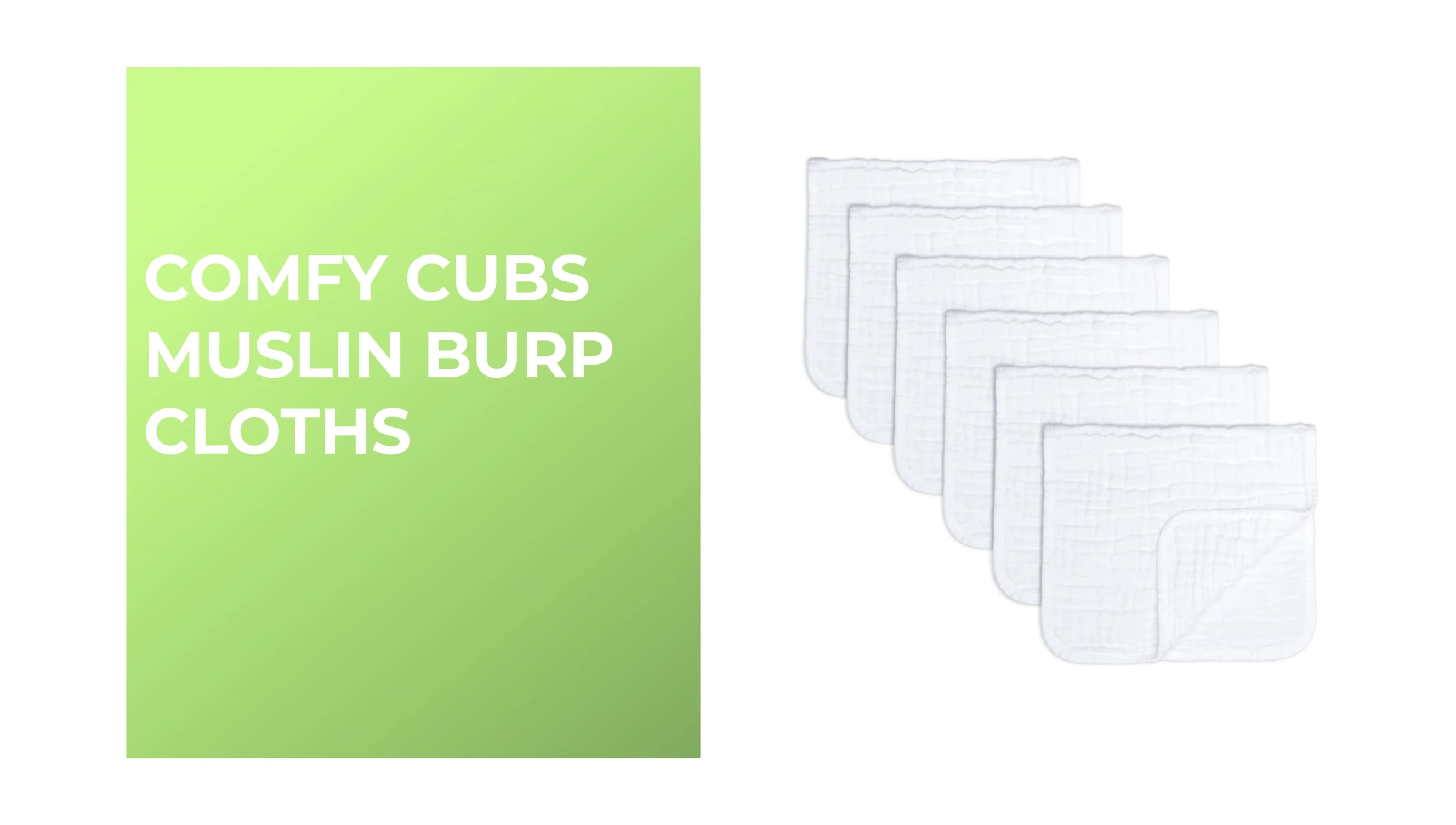 Comfy Cubs Muslin Burp Cloths packaging