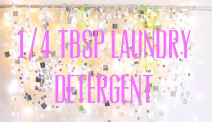 Add ⅛ of a tablespoon of laundry detergent.