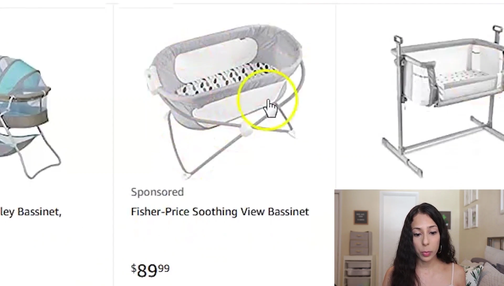 Screenshot of a specific bassinet model.