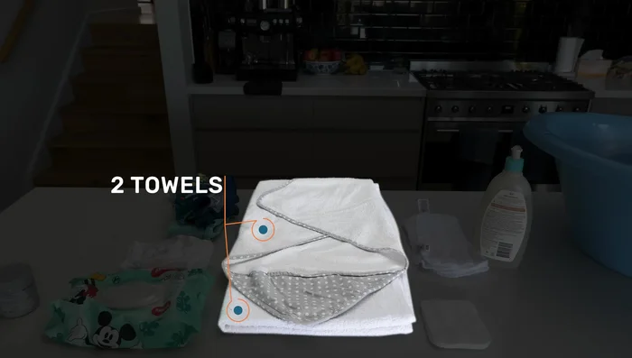 Warm up the room to prevent your baby from getting cold.