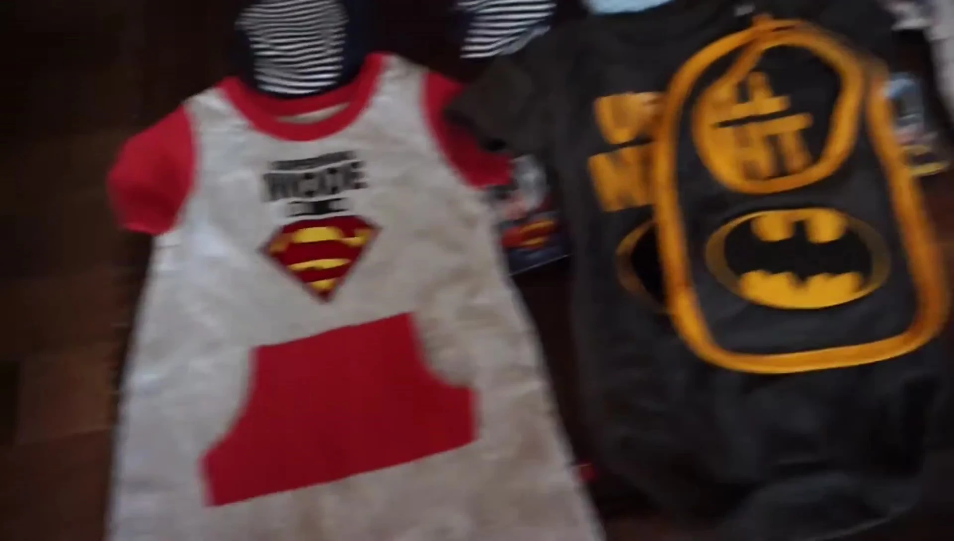 Batman onesie and bib