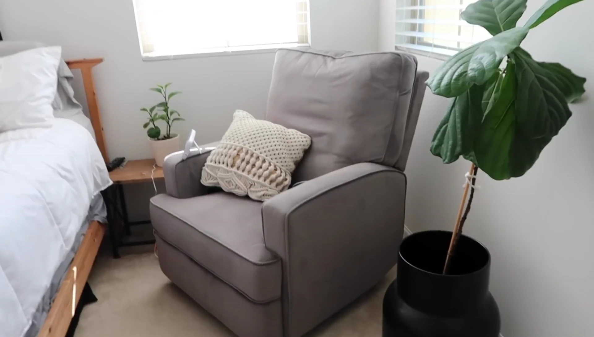 Rocking chair in the nursery.