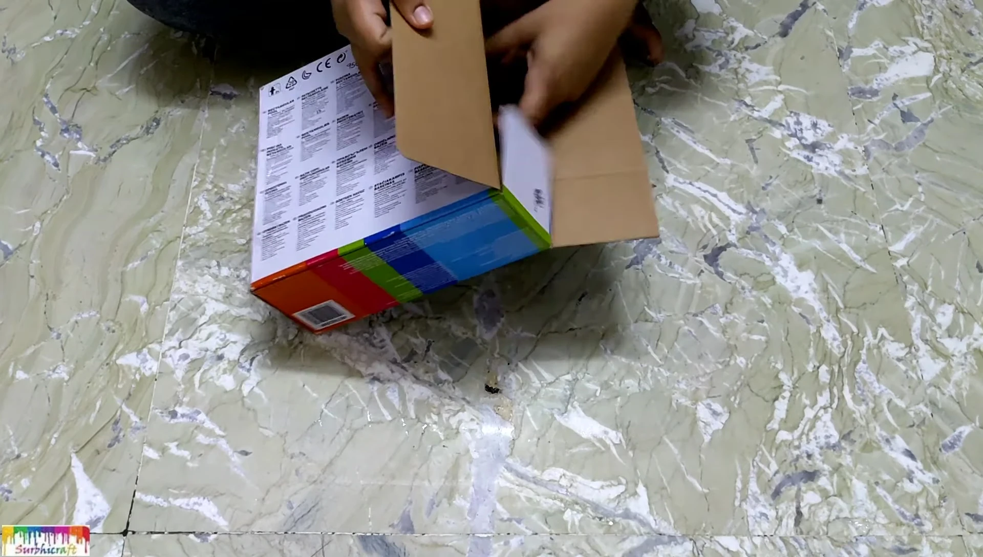Close-up of the Intex Rectangular Pool's packaging, showing the contents.