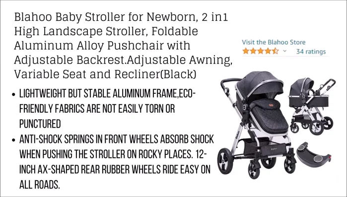Baby stroller for newborns