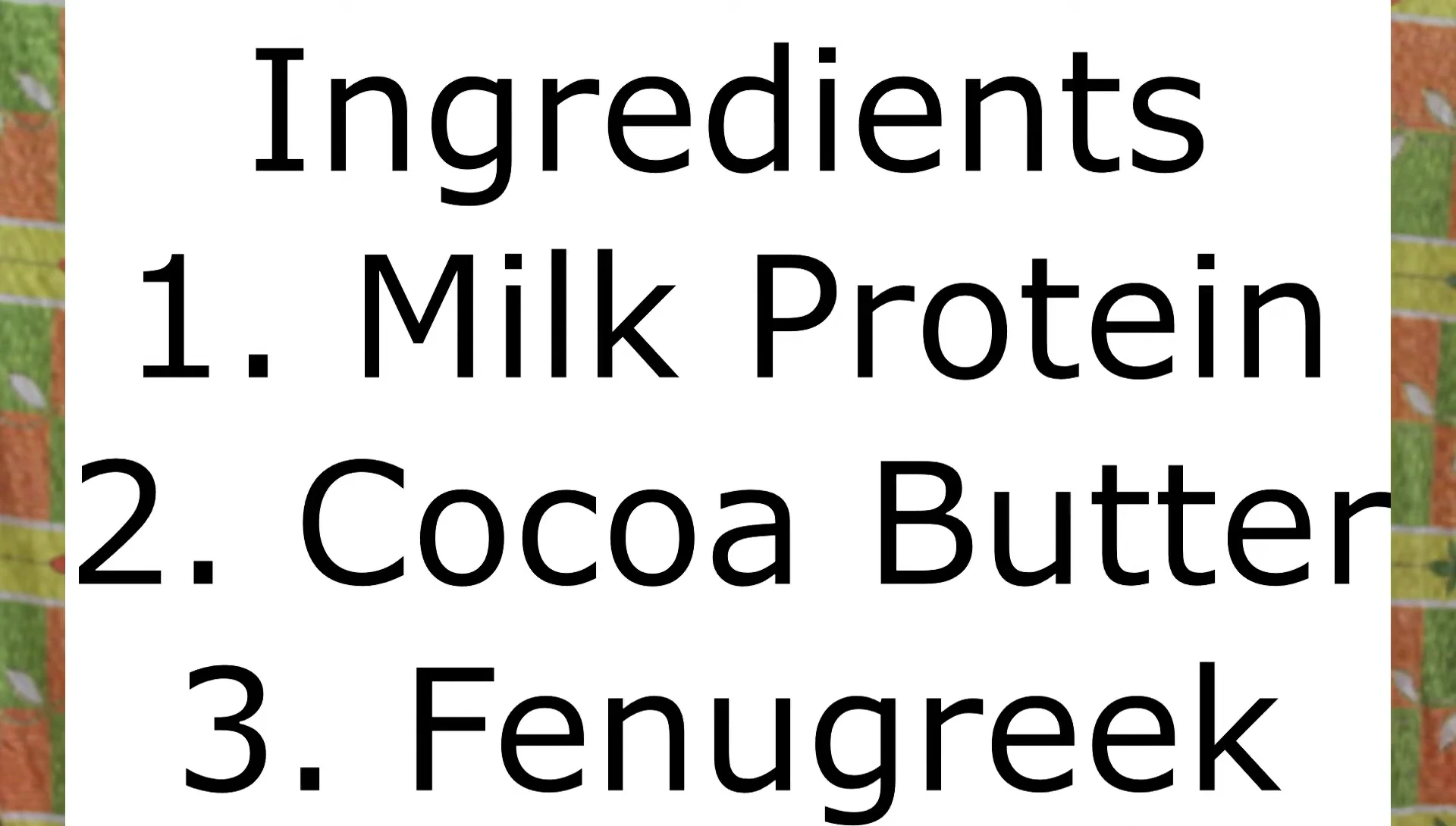 Image displaying the conditioner's ingredient list.