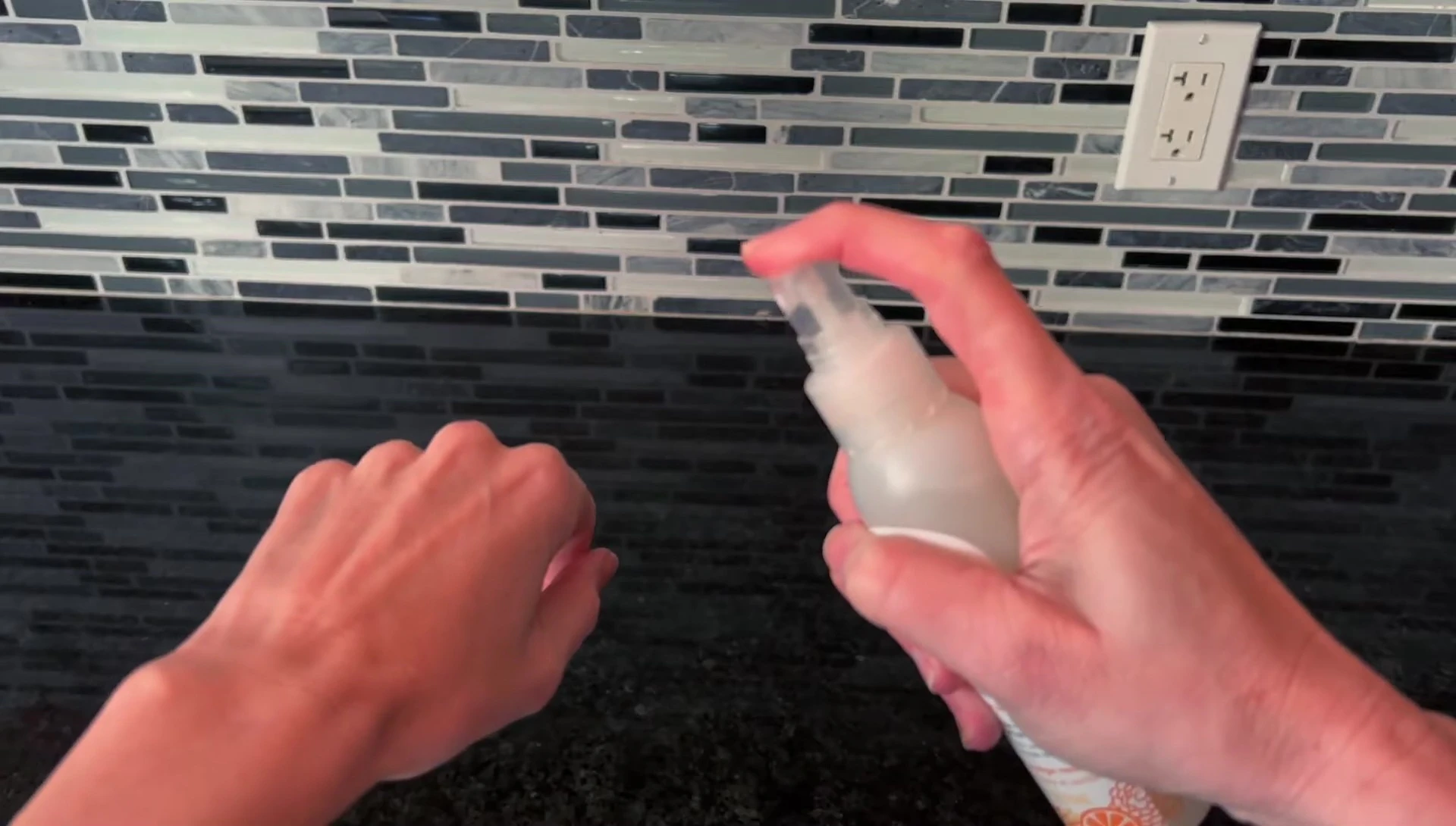 Image showcasing the ease of combing through hair after applying the detangler.