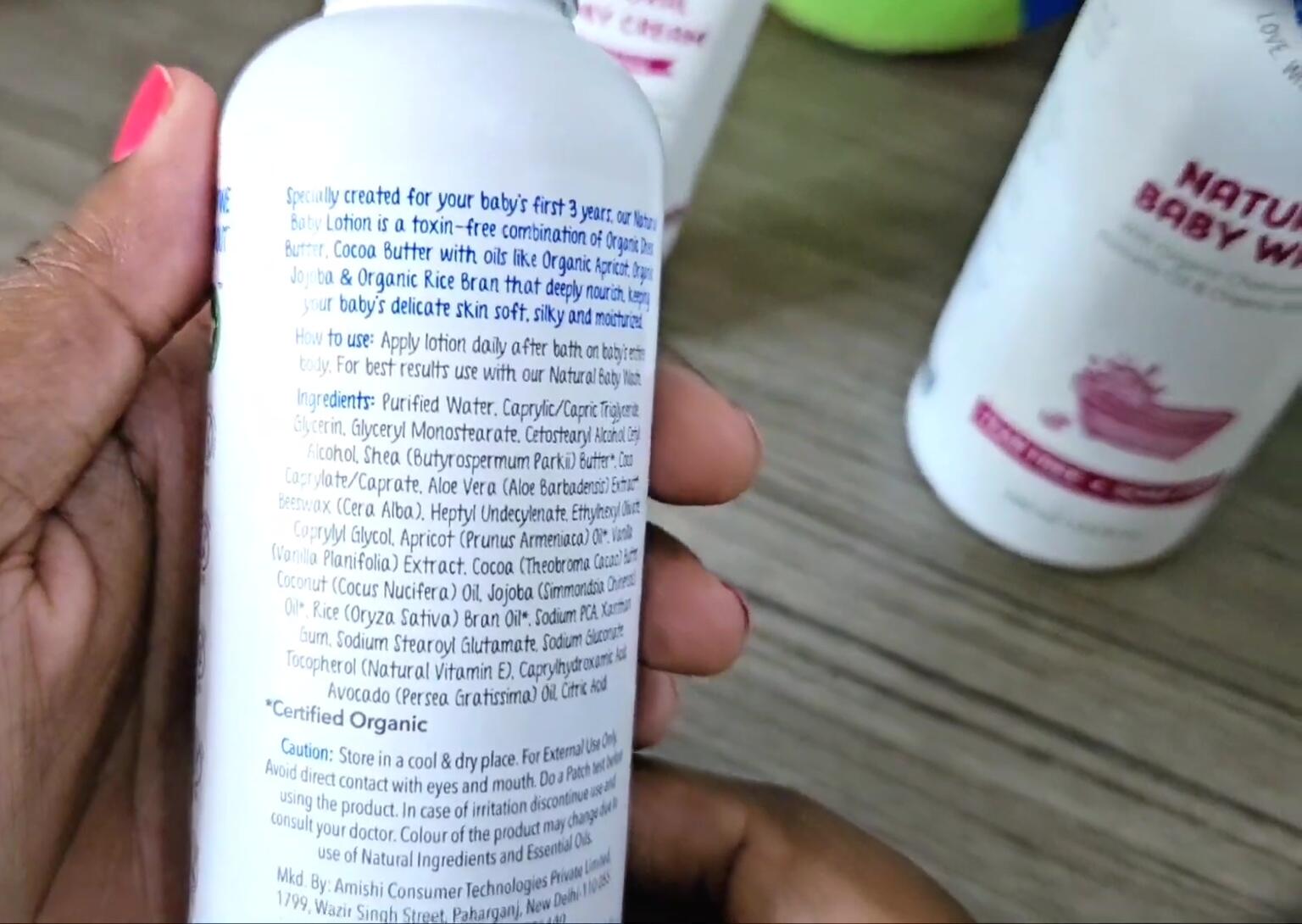 Close-up shot of the lotion's texture