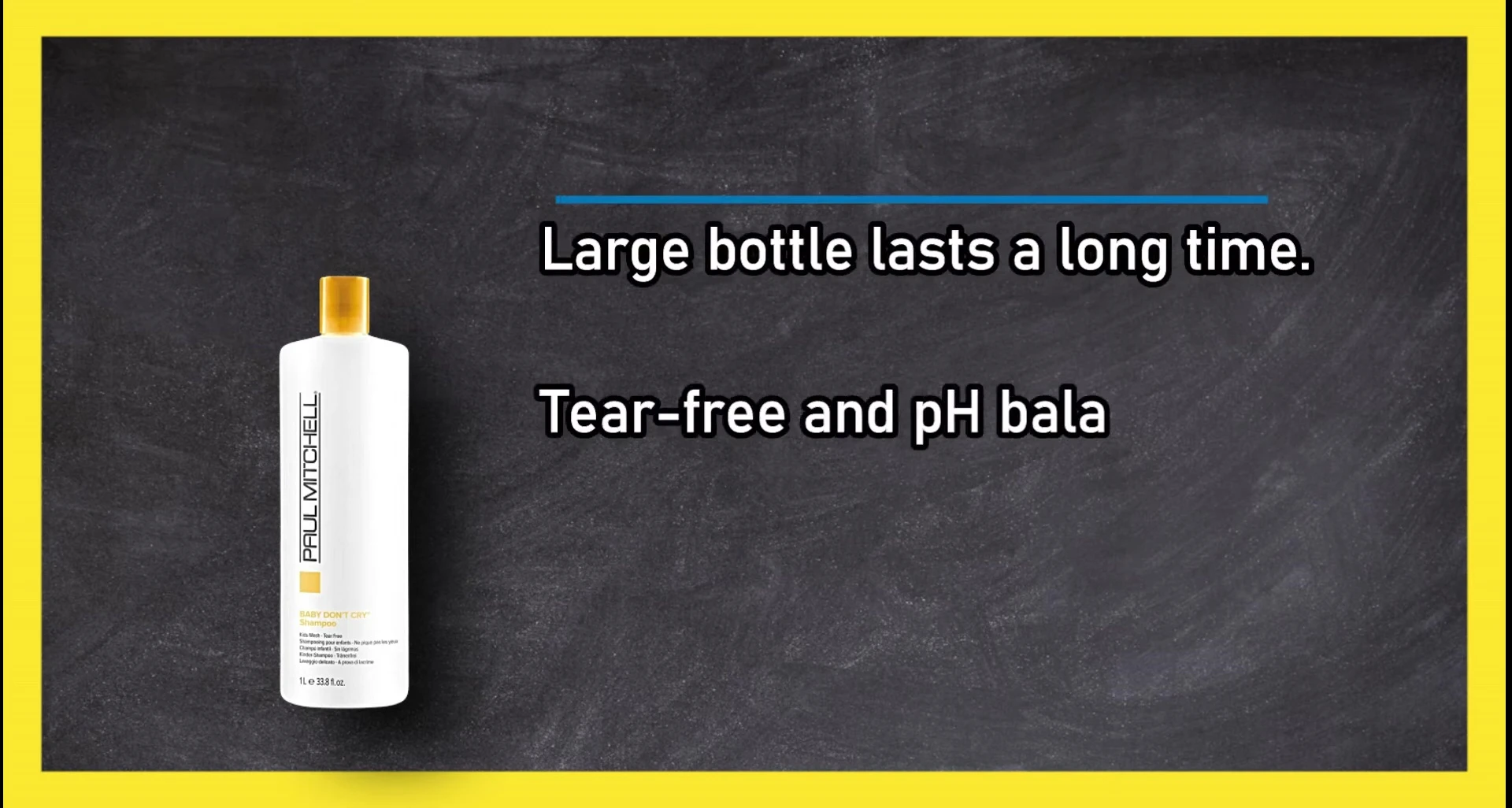 Close-up of Paul Mitchell Baby Don't Cry Shampoo