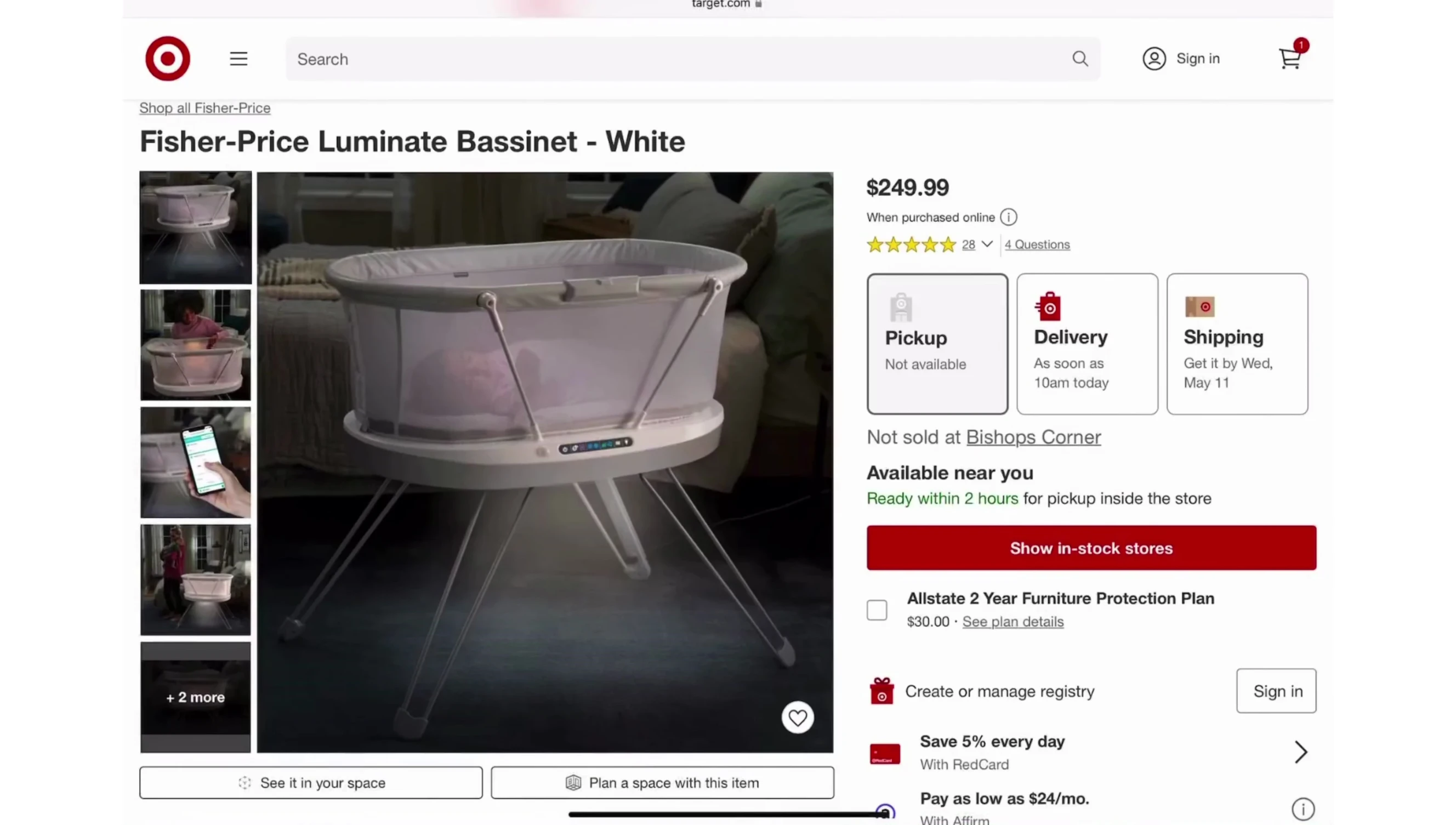 Fisher-Price Luminate Bassinet
