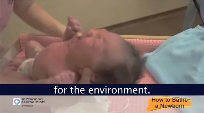 Dress baby: Dress your baby in comfortable clothes appropriate for the environment. Apply baby lotion if desired (powder is not encouraged).