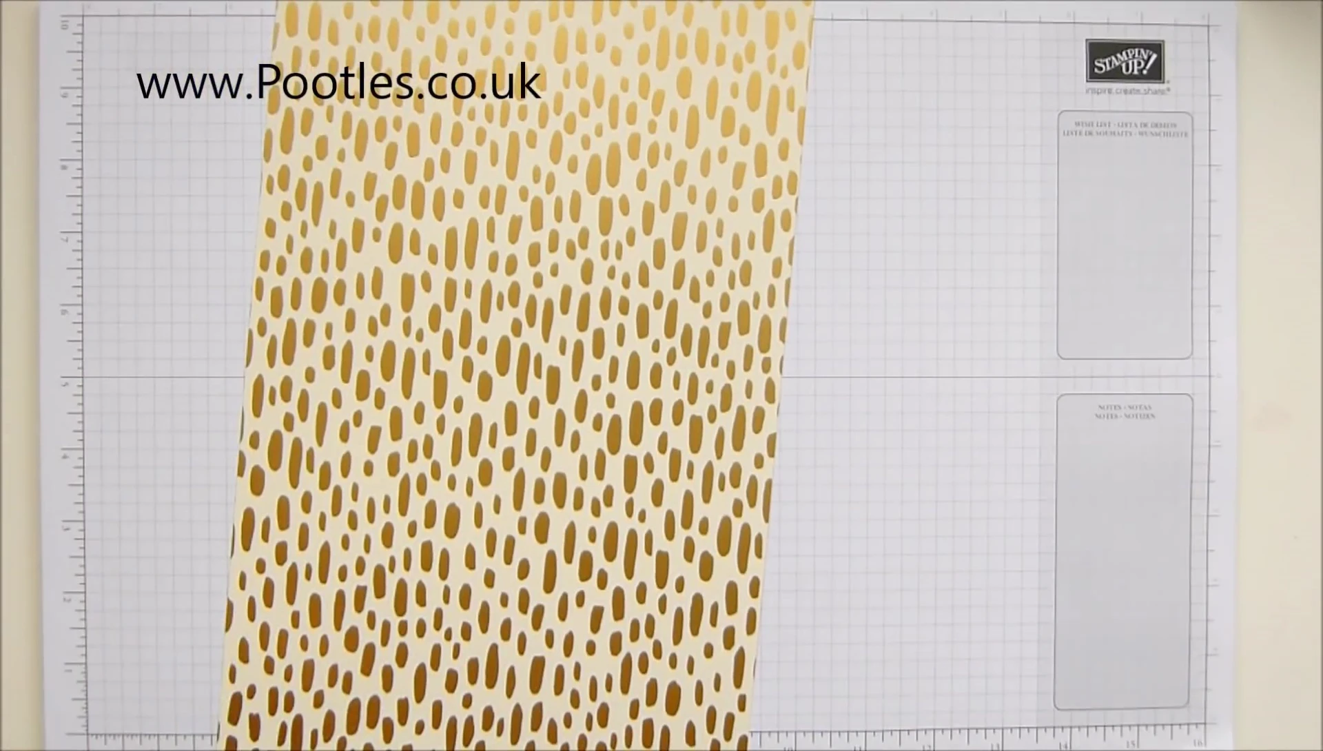Speaker showing the measurements on the paper.