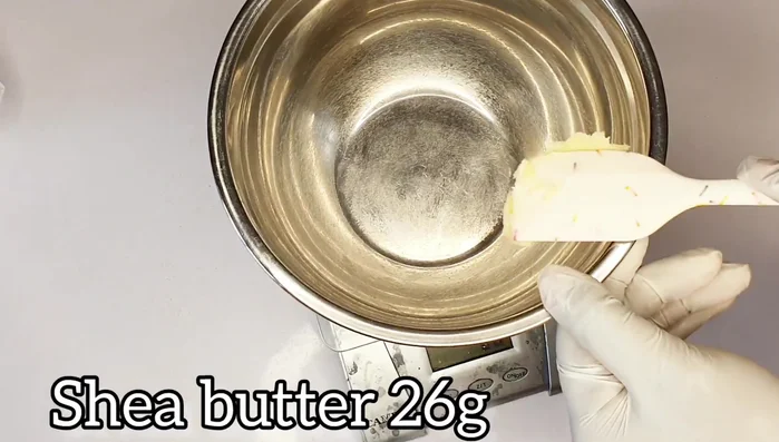 Melt Shea Butter: Melt shea butter in a double boiler.