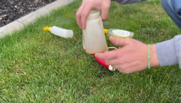 Mix the baby shampoo with water. Add the measured shampoo to your sprayer tank and fill the rest with water.